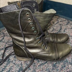 Steve Madden Olive Green Combat Boots